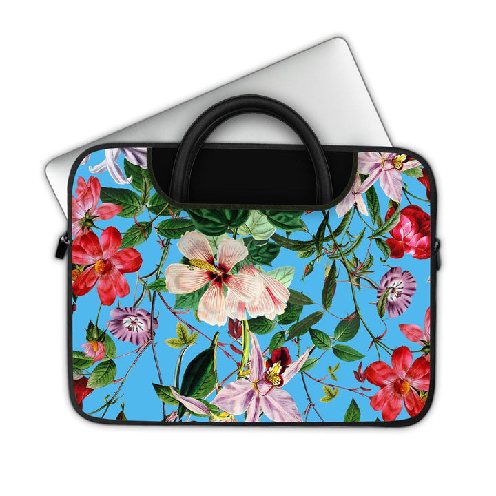 Floral Blue - Pockets Laptop Sleeve