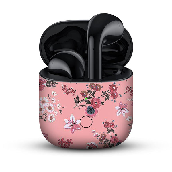 Floral Pink kin for realme buds air by sleeky india