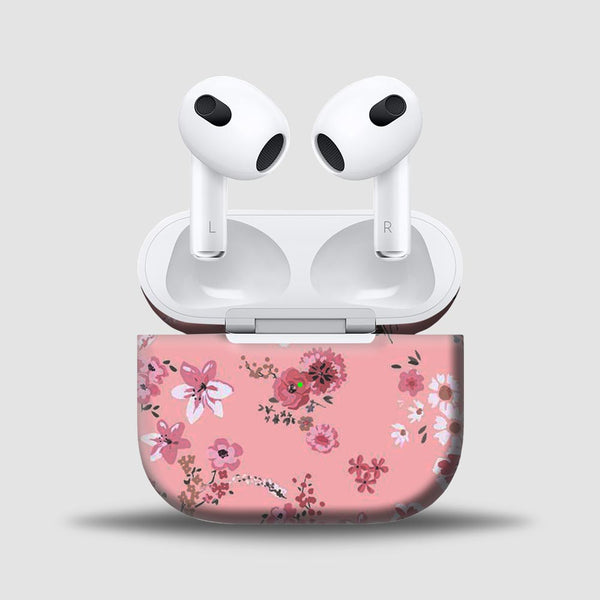 Floral Pink - Skins for AirPods 3 By Sleeky India