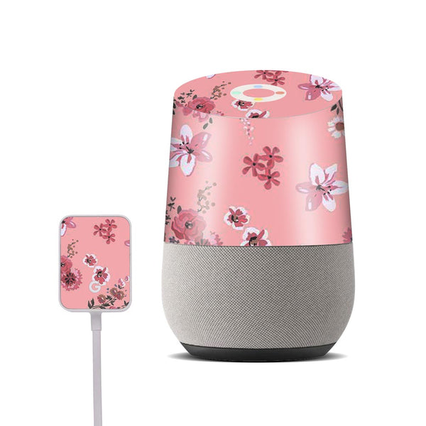 floral pink skin for google home by sleeky india