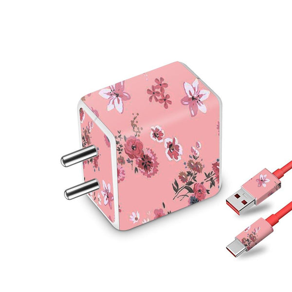 Floral Pink - Oneplus Dash 20W Charger Skin