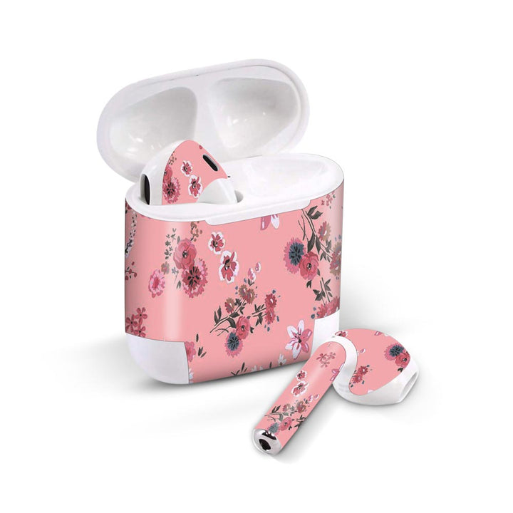 floral pink skin for Airpods 1/2 on sleeky india