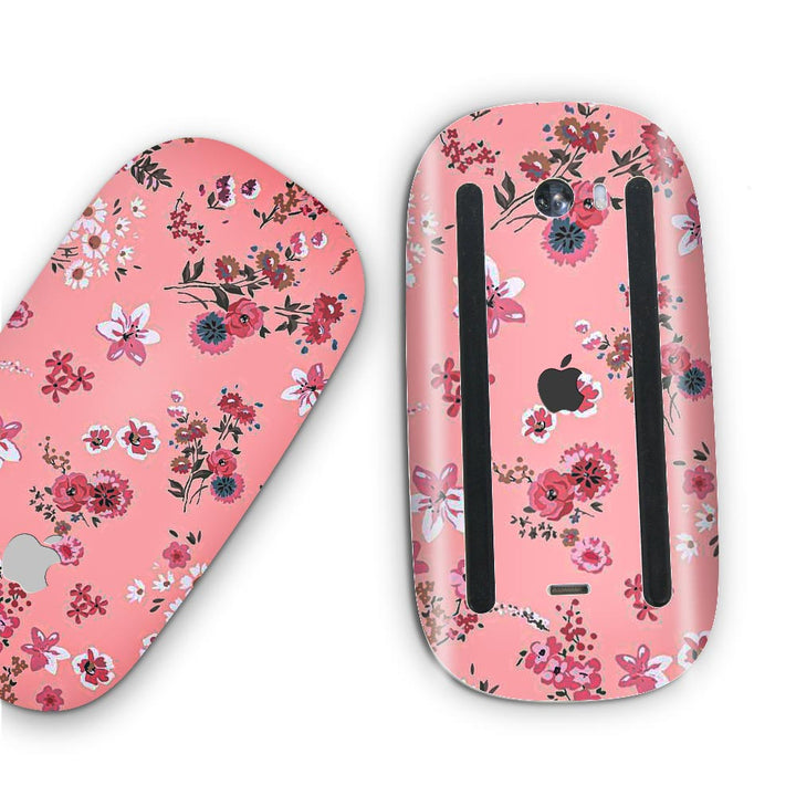 floral pink skin for apple magic mouse 2 by sleeky india