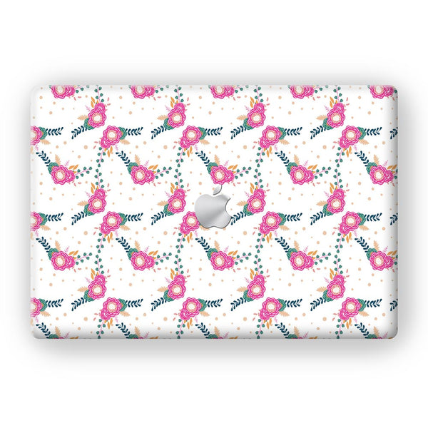 Floral Stitch Pattern - MacBook Skins