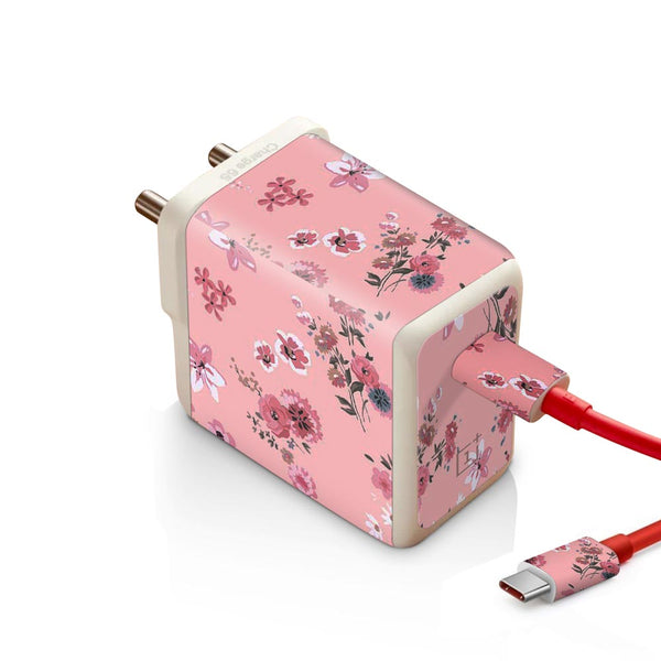 Floral Pink - Oneplus Warp 65W Charger skin