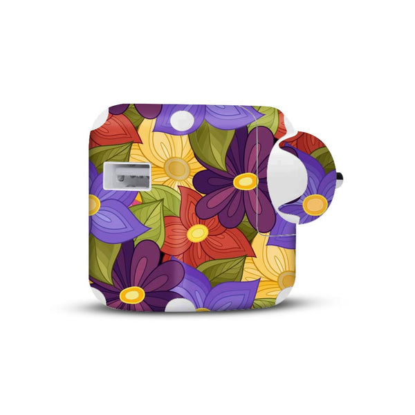 Flower-garden -  charger skins for Apple 10 watt by Sleeky India