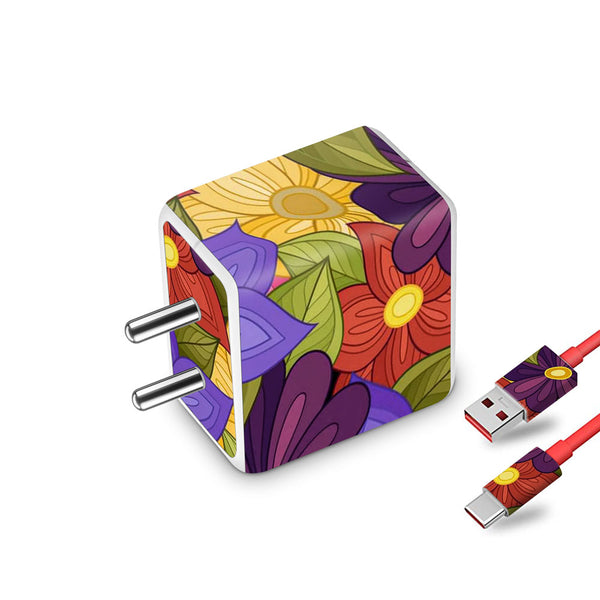 Flower-Garden - Oneplus Dash 20W Charger Skin by Sleeky India