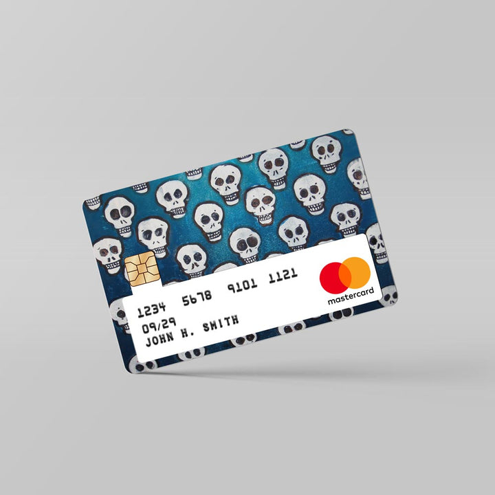 Floating-skulls-card-skin By Sleeky India. Debit Card skins, Credit Card skins, Card skins in India, Atm card skins, Bank Card skins, Skins for debit card, Skins for debit Card, Personalized card skins, Customised credit card, Customised dedit card, Custom card skins