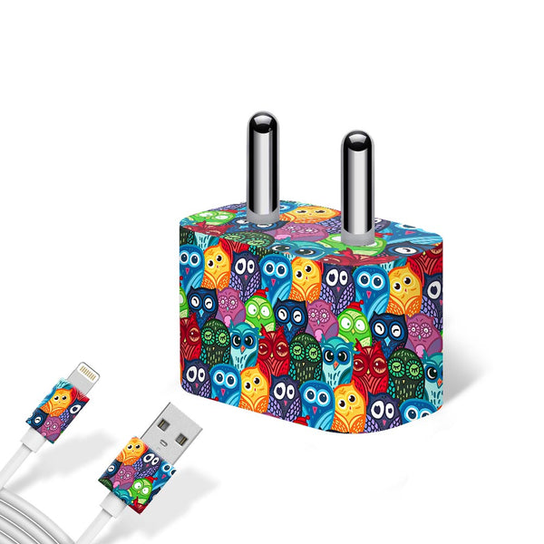 Funny Owl Pattern - Apple charger 5W Skin