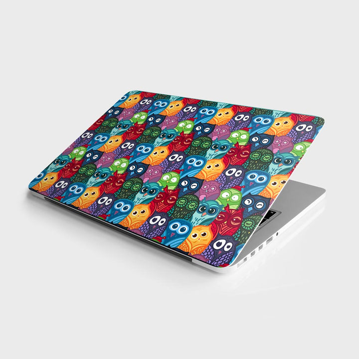 Funny Owl Pattern - Laptop Skins