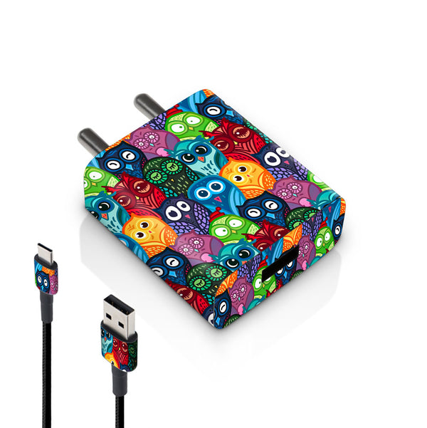 Funny Owl Pattern - MI 10W & 18W Charger Skin