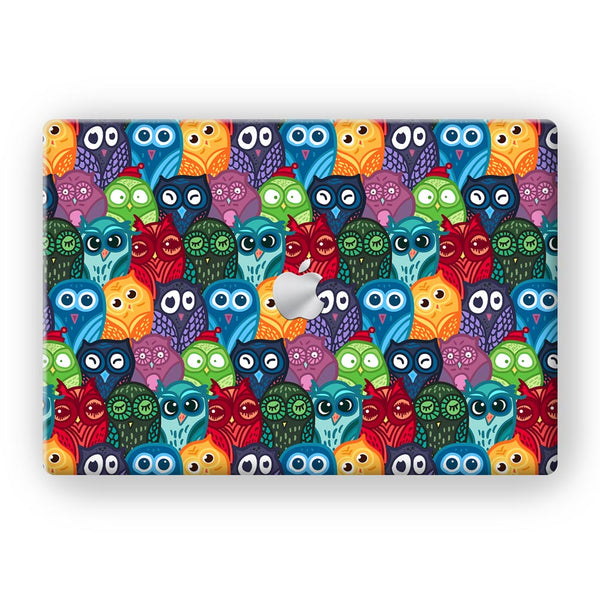 Funny Owl Pattern - MacBook Skins