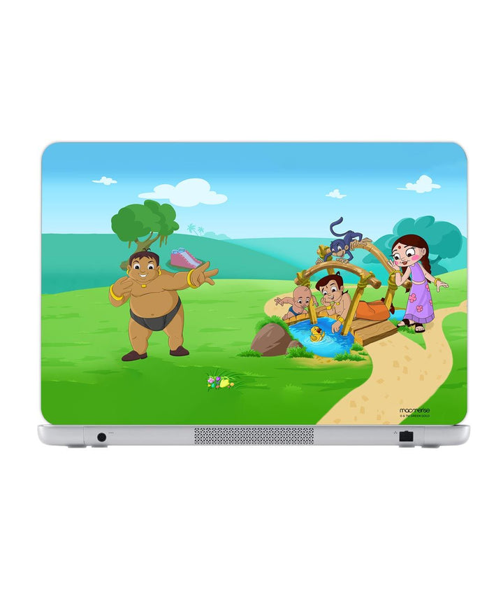 Chota Bheem And The Duck - Skins for Generic 12" Laptops (26.9 cm X 21.1 cm) By Sleeky India, Laptop skins, laptop wraps, surface pro skins