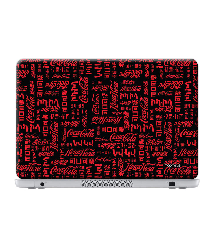 Coke Script - Skins for Generic 14" Laptops (26.9 cm X 21.1 cm) By Sleeky India, Laptop skins, laptop wraps, surface pro skins