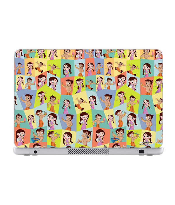 Faces Of Bheem And Chutki - Skins for Generic 12" Laptops (26.9 cm X 21.1 cm) By Sleeky India, Laptop skins, laptop wraps, surface pro skins