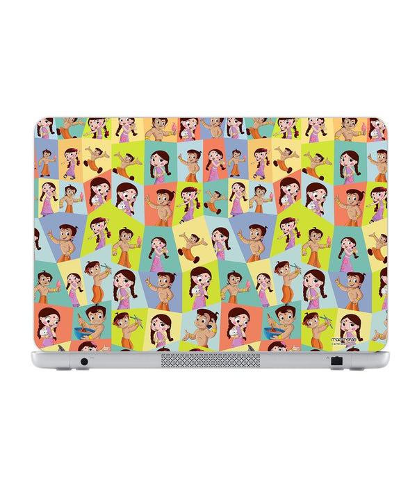 Faces Of Bheem And Chutki - Skins for Dell Alienware 17 Laptops (26.9 cm X 21.1 cm) By Sleeky India, Laptop skins, laptop wraps, surface pro skins