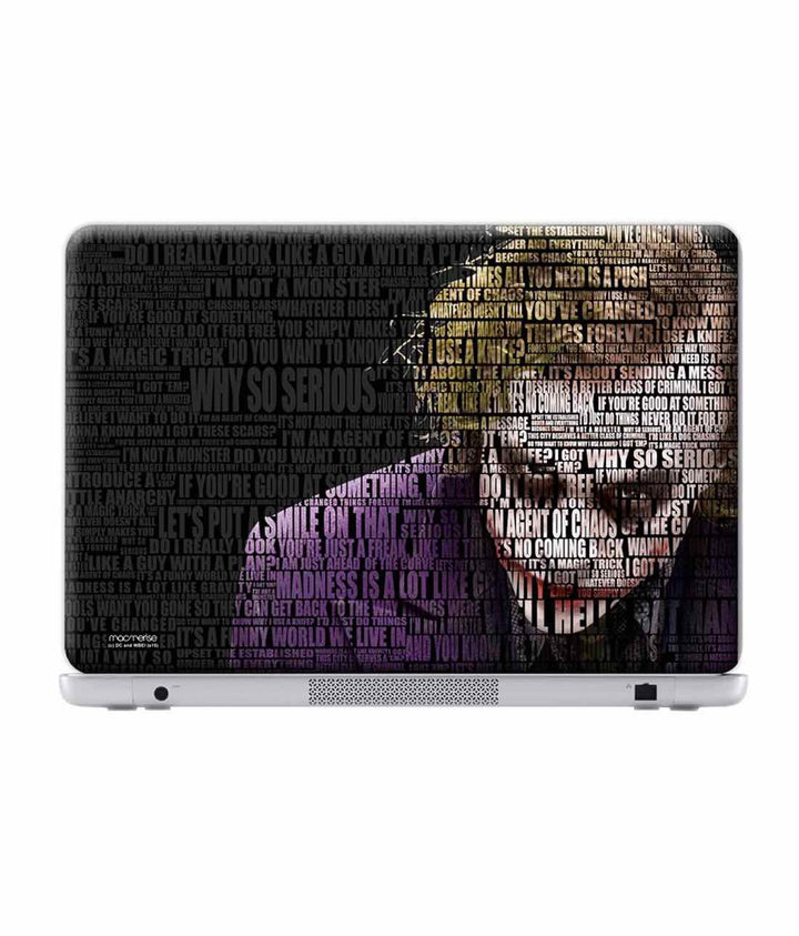 Joker Quotes - Skins for Generic 15" Laptops (34.8 cm X 24.1 cm) By Sleeky India, Laptop skins, laptop wraps, surface pro skins