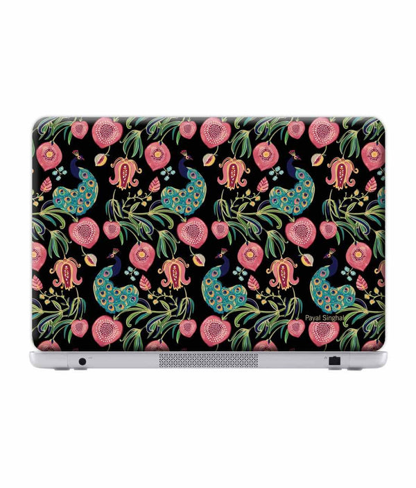 Payal Singhal Anaar and Mor Black - Skins for Generic 15.4" Laptops (26.9 cm X 21.1 cm) By Sleeky India, Laptop skins, laptop wraps, surface pro skins