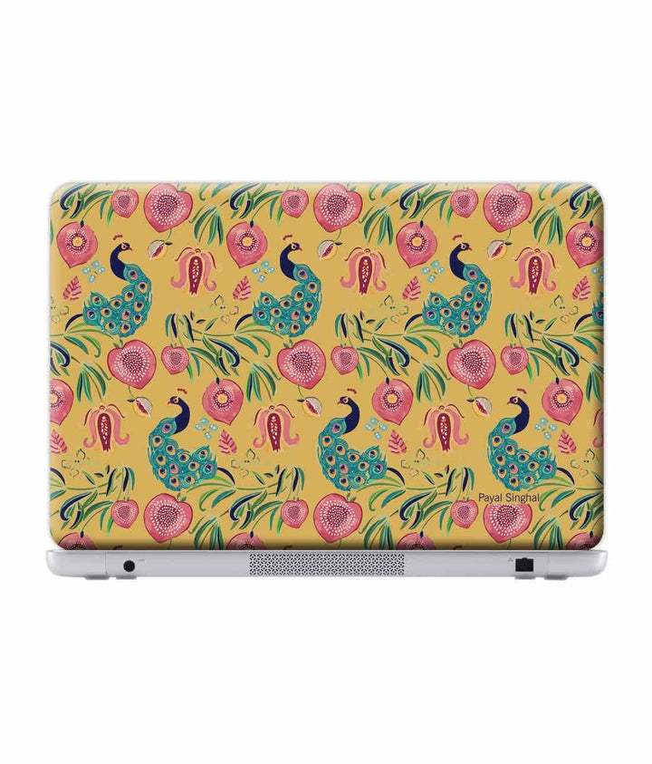 Payal Singhal Anaar and Mor Mustard - Skins for Generic 12" Laptops (26.9 cm X 21.1 cm) By Sleeky India, Laptop skins, laptop wraps, surface pro skins