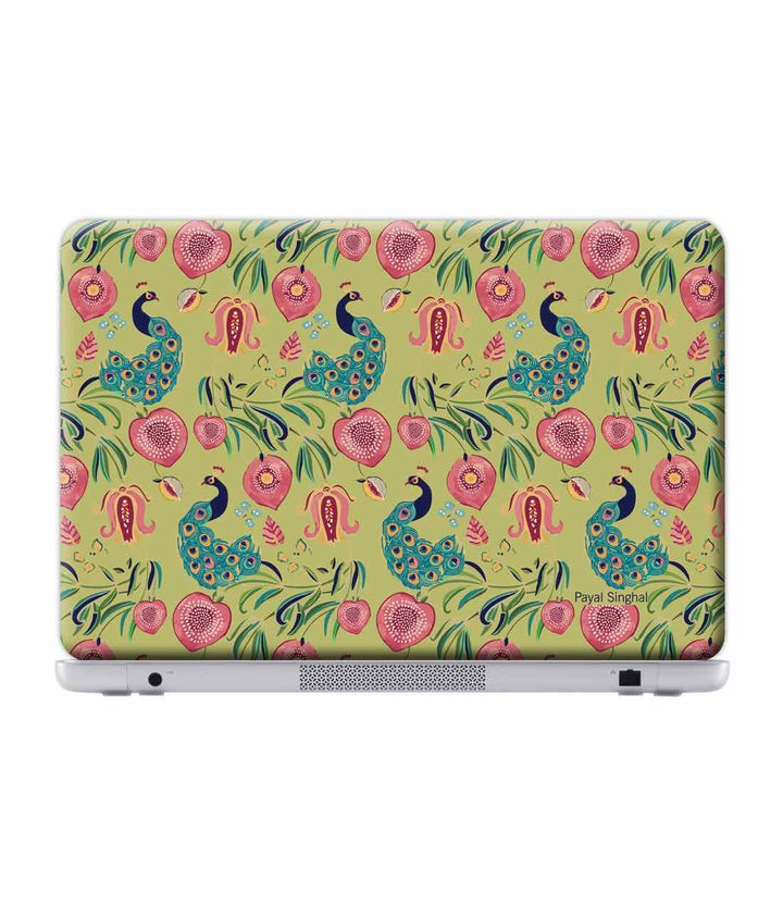 Payal Singhal Anaar and Mor Olive - Skins for Generic 15.6" Laptops (26.9 cm X 21.1 cm) By Sleeky India, Laptop skins, laptop wraps, surface pro skins