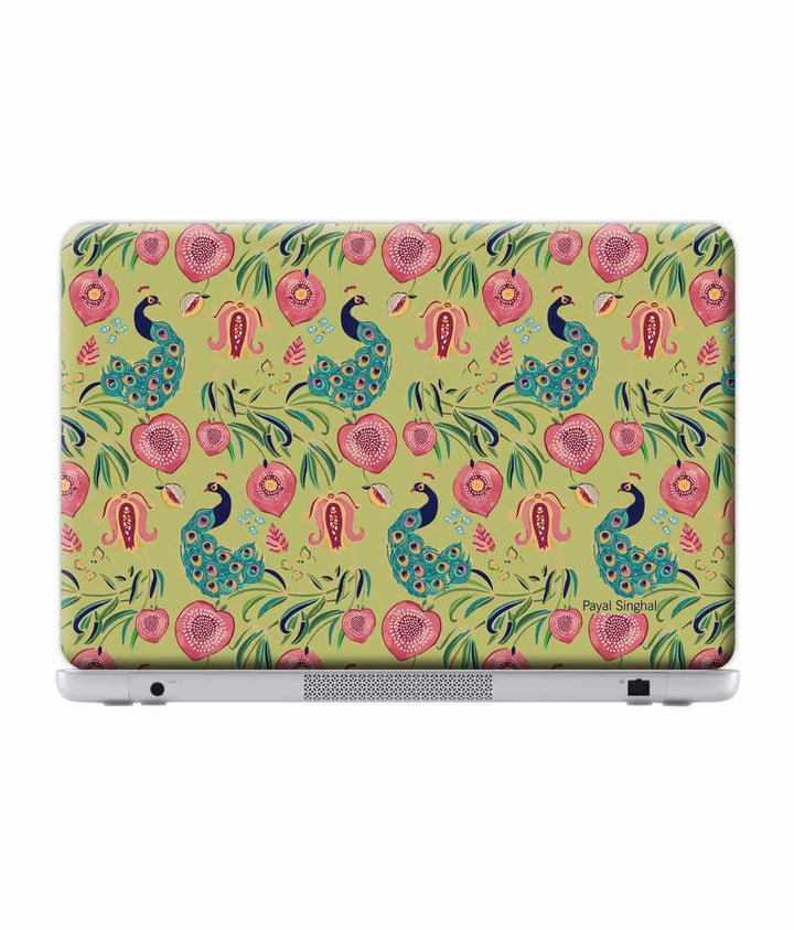 Payal Singhal Anaar and Mor Olive - Skins for Generic 17" Laptops (38.6 cm X 25.1 cm) By Sleeky India, Laptop skins, laptop wraps, surface pro skins