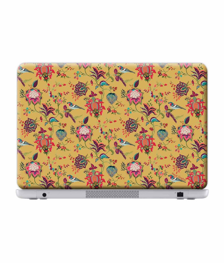 Payal Singhal Chidiya Mustard - Skins for Generic 12" Laptops (26.9 cm X 21.1 cm) By Sleeky India, Laptop skins, laptop wraps, surface pro skins