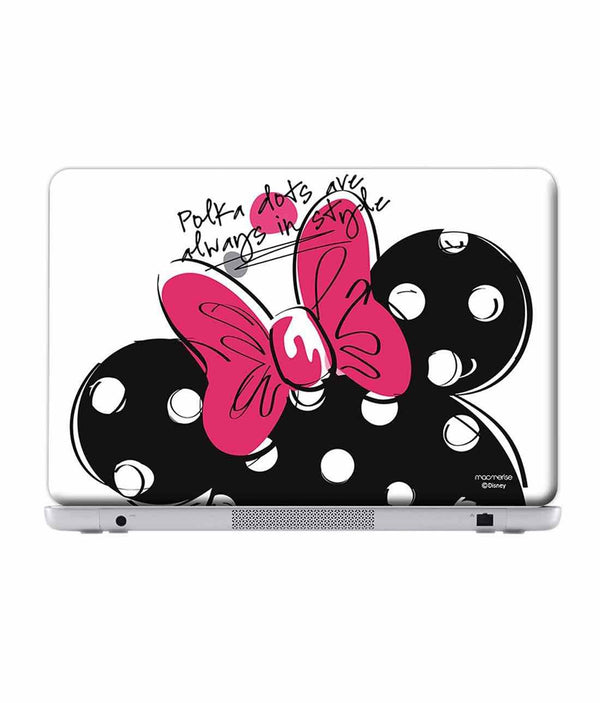 Polka Minnie - Skins for Generic 15.4" Laptops (26.9 cm X 21.1 cm) By Sleeky India, Laptop skins, laptop wraps, surface pro skins
