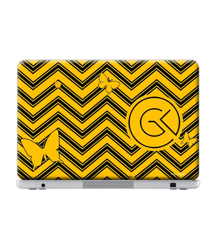 Waves Yellow - Skins for Dell Dell Inspiron 11 - 3000 series Laptops  By Sleeky India, Laptop skins, laptop wraps, surface pro skins