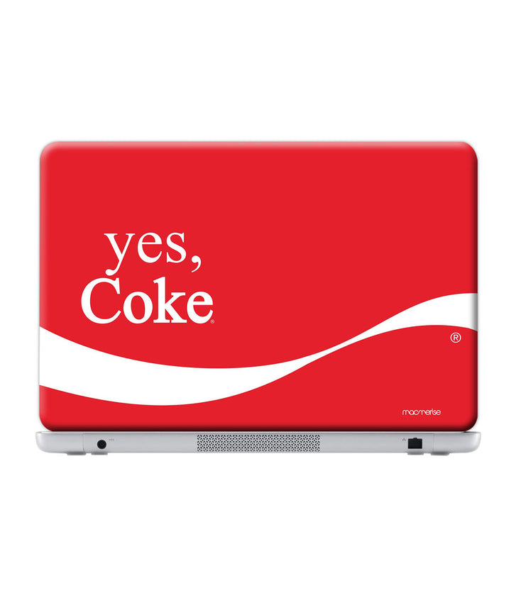 Yes Coke - Skins for Generic 15" Laptops (34.8 cm X 24.1 cm) By Sleeky India, Laptop skins, laptop wraps, surface pro skins