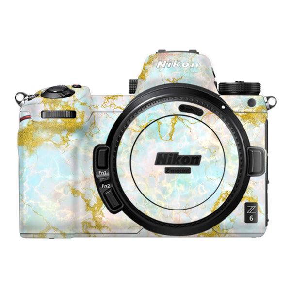 Glitter Gold Marble - Nikon Camera Skins