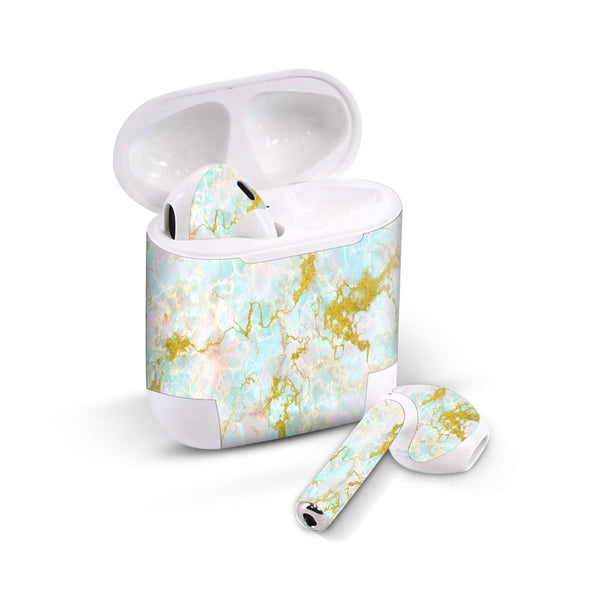 Glitter Gold Marble - Airpods 1/2/3 Skin