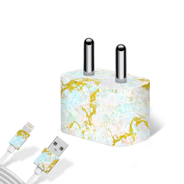 Glitter Gold Marble - Apple charger 5W Skin