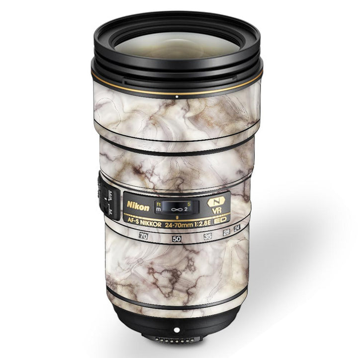 Glossy Brown Marble - Nikon Lens Skin