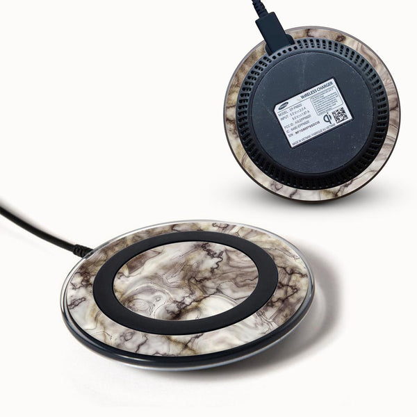 Glossy Brown Marble - Samsung Wireless Charger 2015 Skins