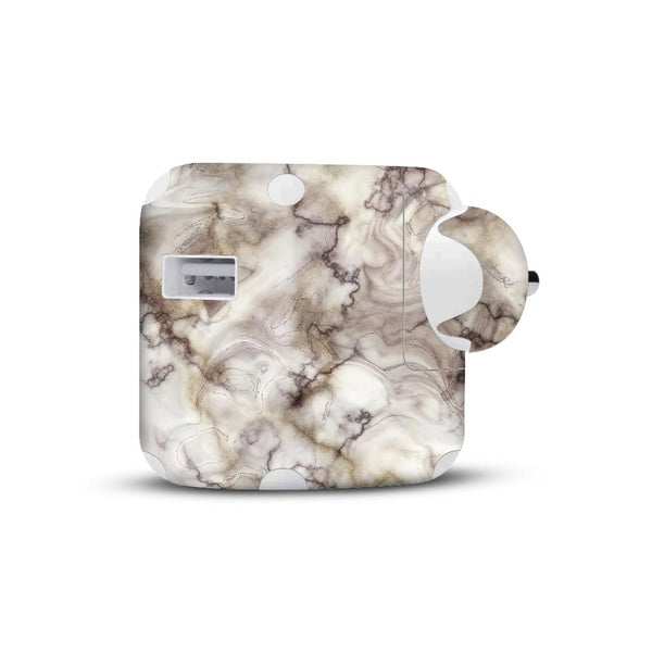 Glossy Brown Marble - Apple 2019 10W Charger skin