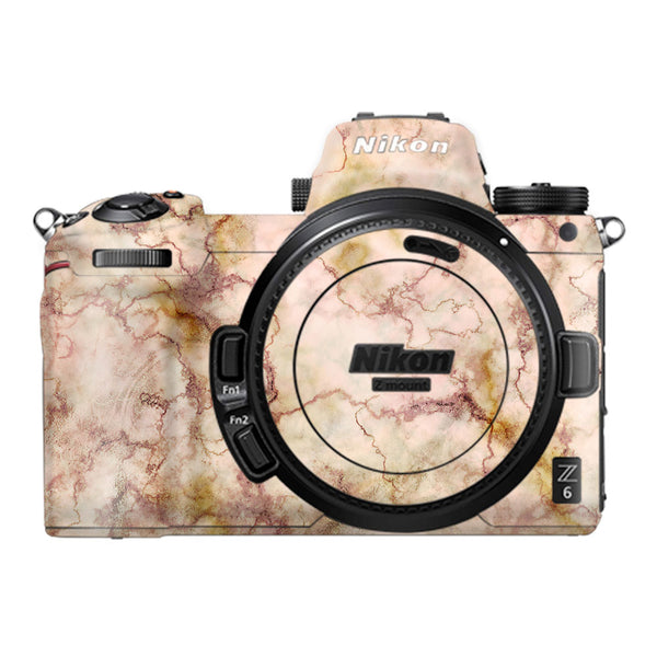 Gold Peach Marble - Nikon Camera Skins