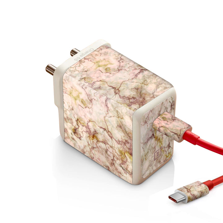 Gold Peach Marble - Oneplus Warp 65W Charger skin