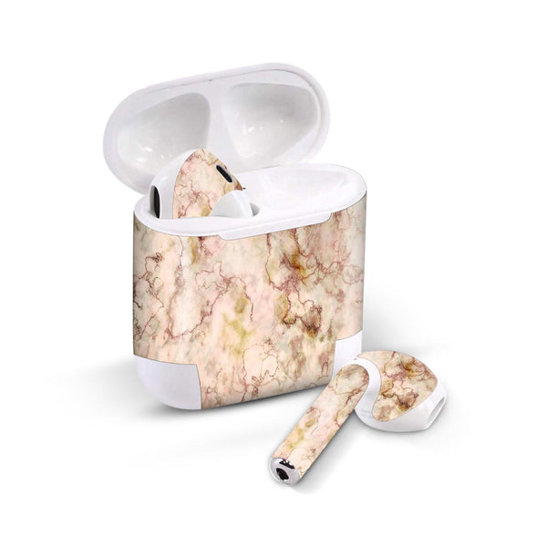 Gold Peach Marble - Airpods 1/2/3 Skin