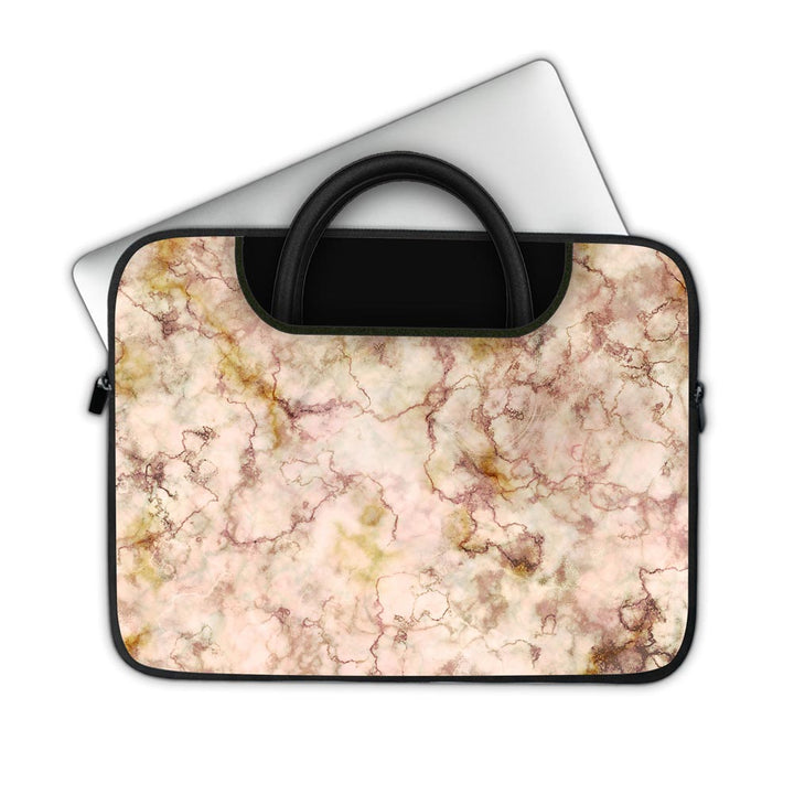 Gold Peach Marble - Pockets Laptop Sleeve