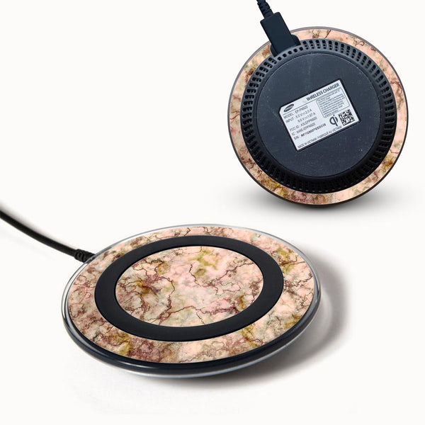 Gold Peach Marble - Samsung Wireless Charger 2015 Skins