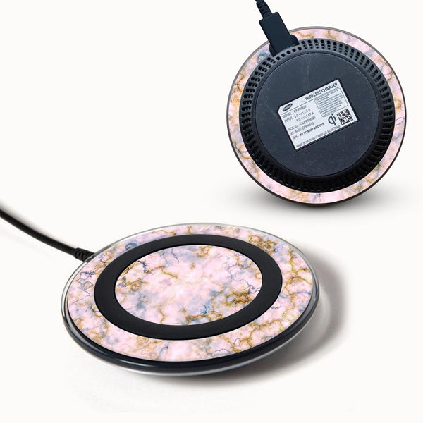 Gold Pink Marble - Samsung Wireless Charger 2015 Skins