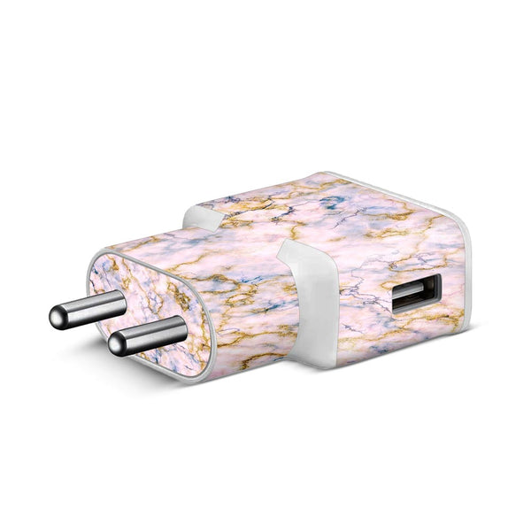 Gold Pink Marble - Samsung S8 Charger Skin