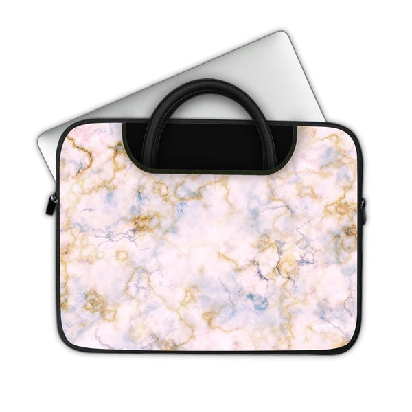Gold Pink Marble - Pockets Laptop Sleeve