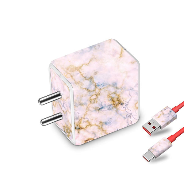 Gold Pink Marble - Oneplus Dash Charger Skin