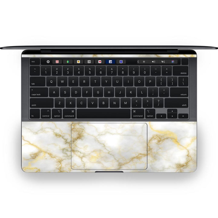 Gold Silver Vein Marble - MacBook Skins