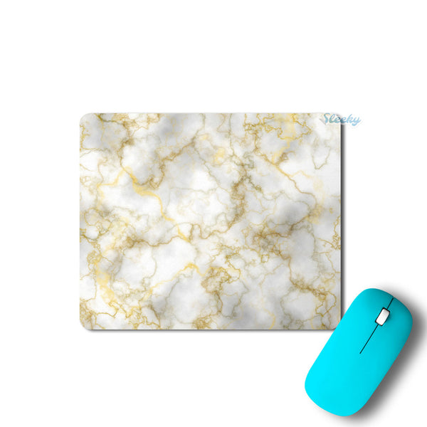 Gold Silver Vein Marble - Mousepad