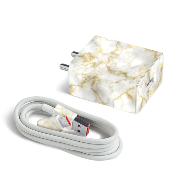 Gold Silver Vein Marble - MI 22.5W & 33W Charger Skin