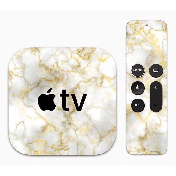 Gold Silver Vein Marble - Apple TV Skin