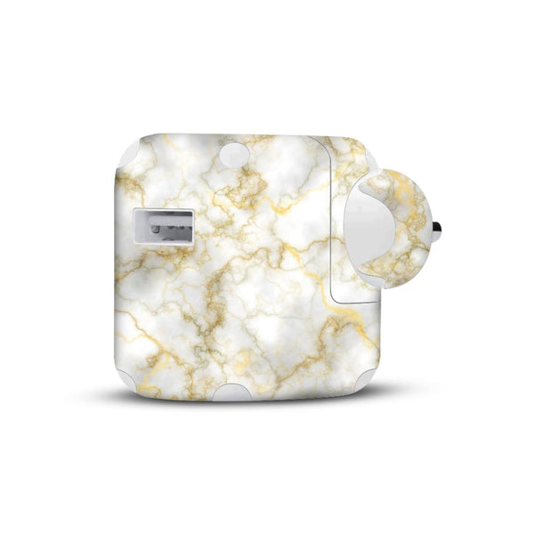 Gold Silver Vein Marble - Apple 2019 10W Charger skin