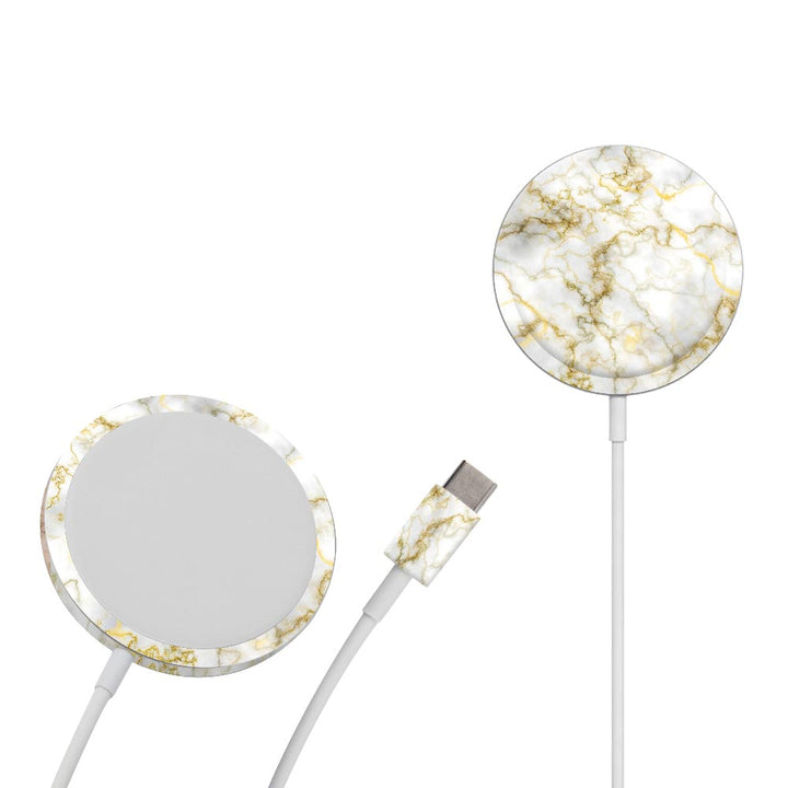 Gold Silver Vein Marble - Apple Magsafe Skin